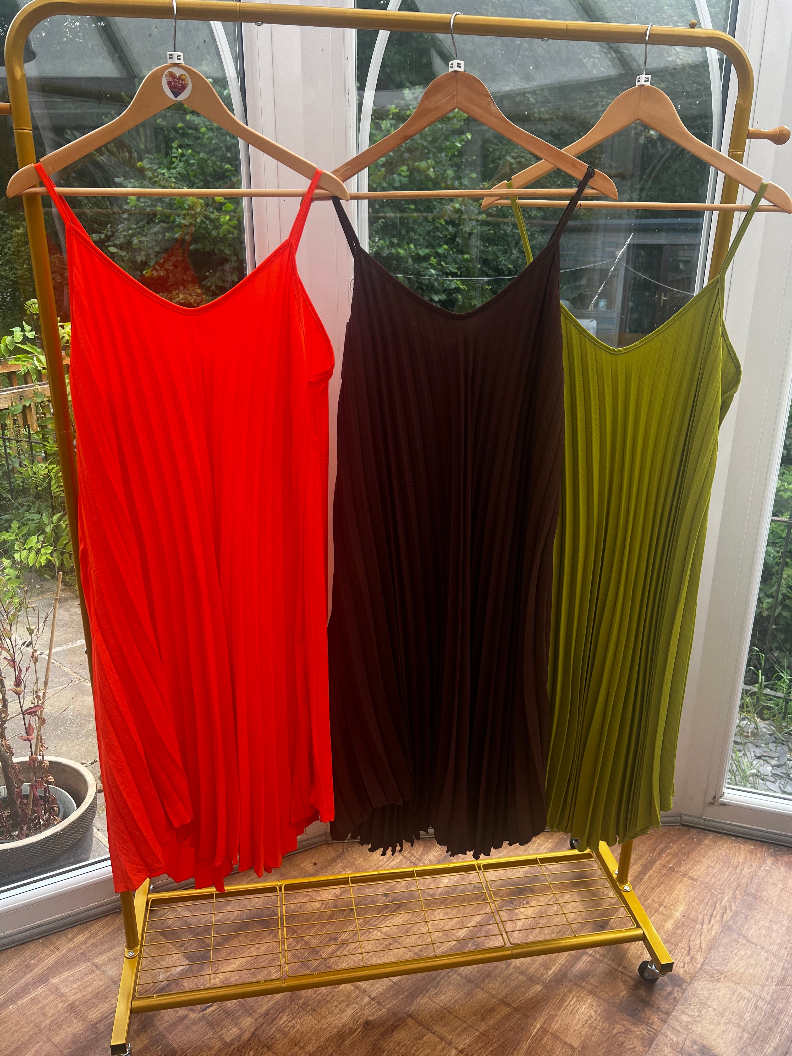 Pleated cami dress