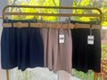 Elasticated shorts with belt