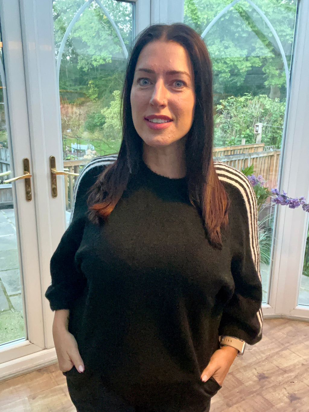 Black 3/4 sleeve jumper