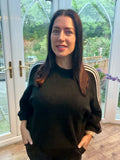 Black 3/4 sleeve jumper