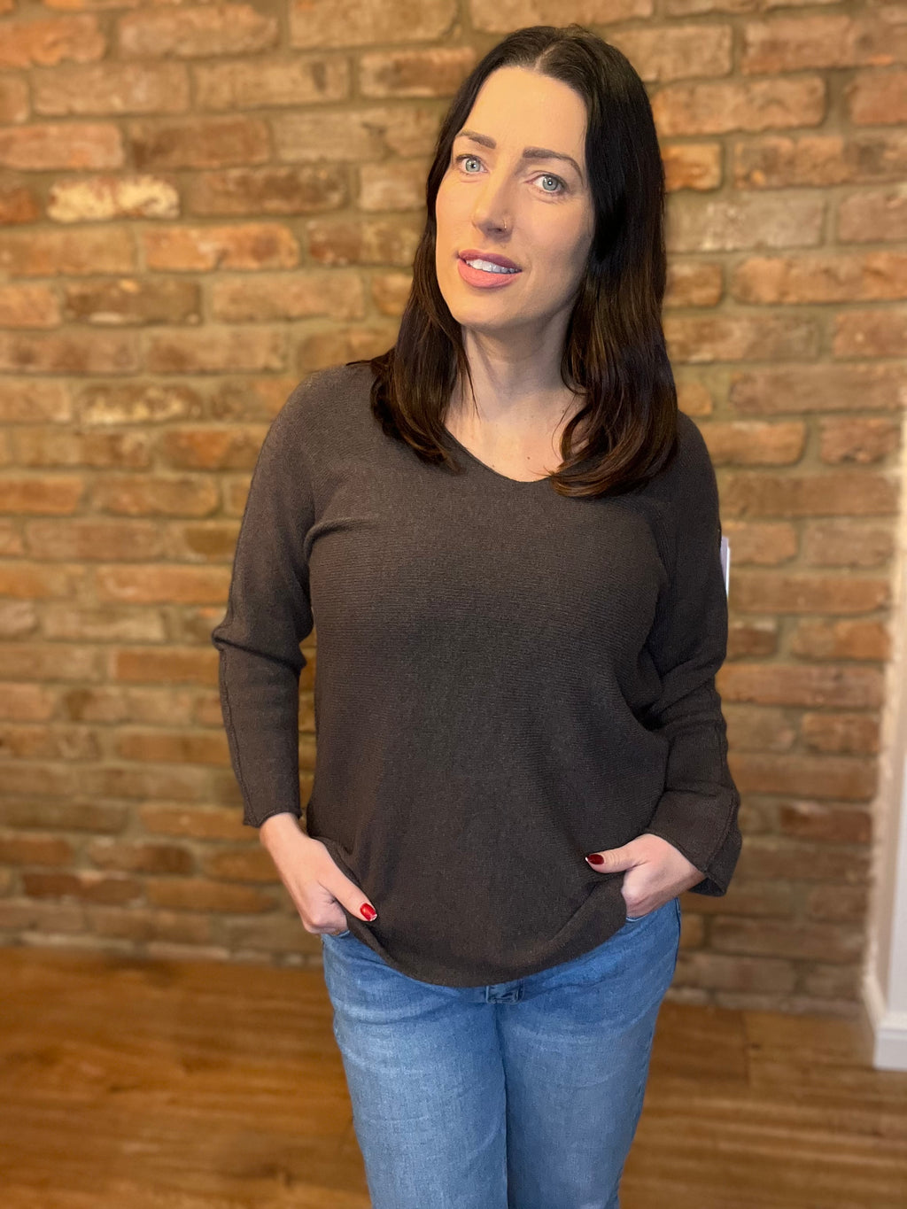 Fine knit batwing jumper