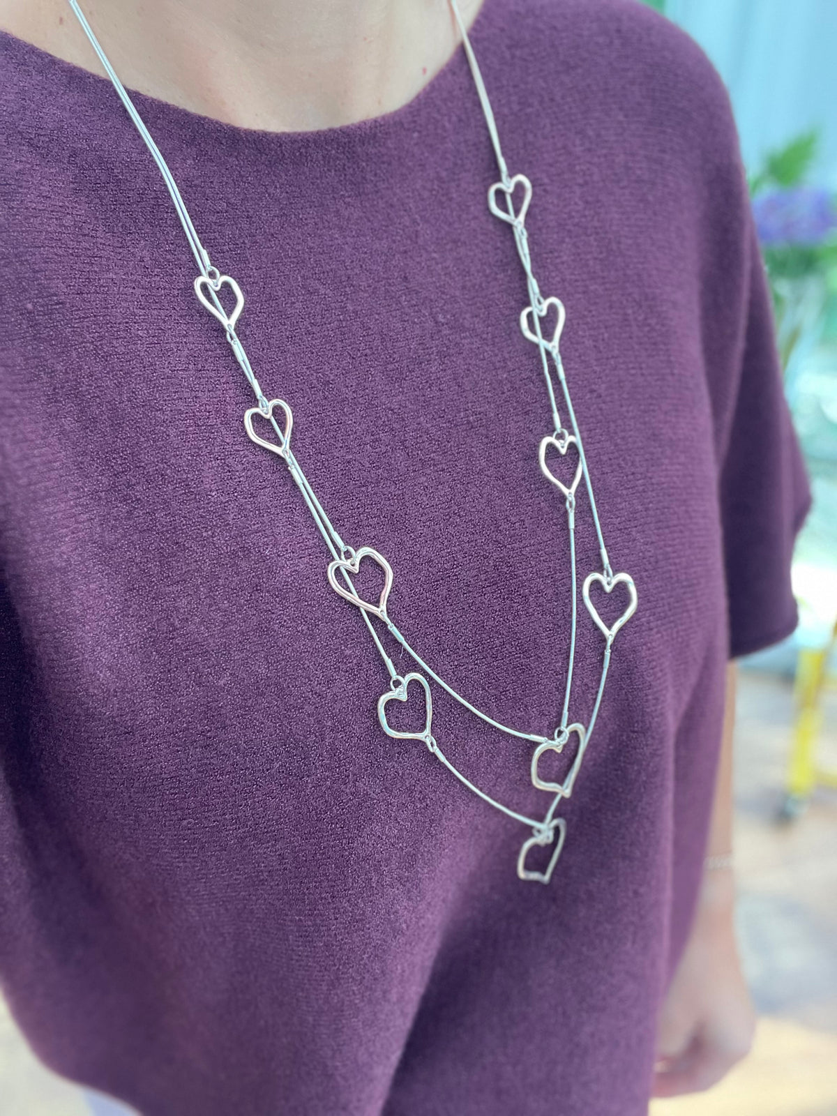 Silver heart necklace