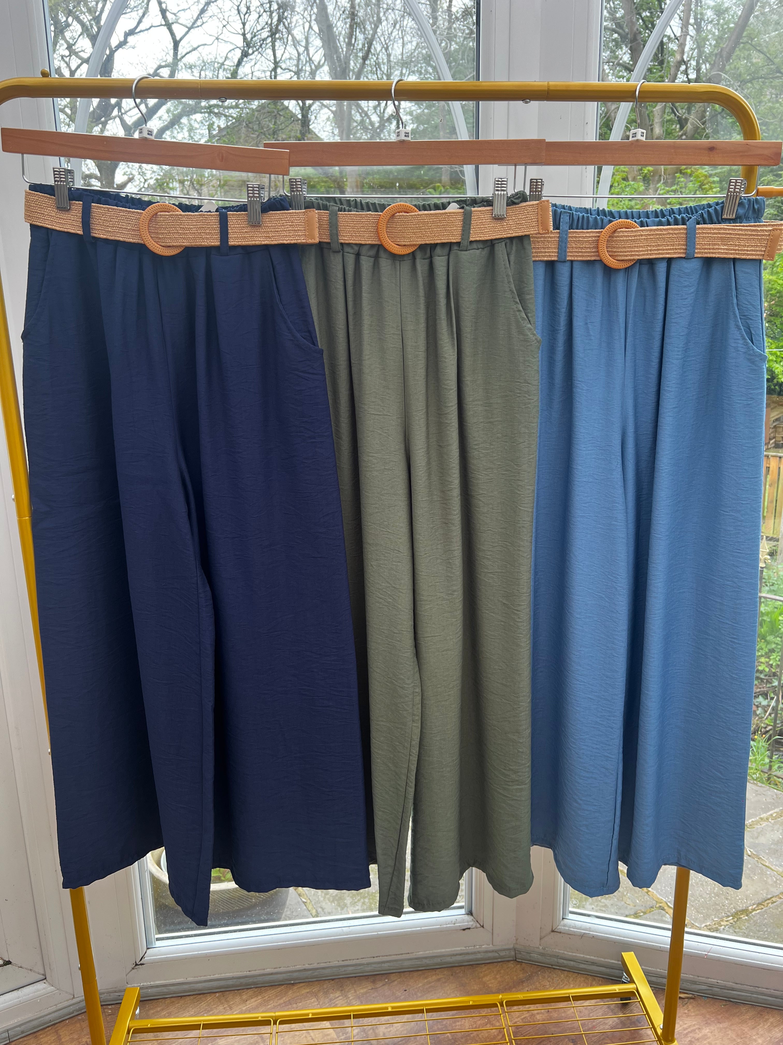 Wide leg trousers