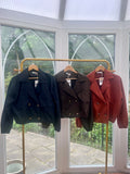 Double breasted cropped jacket