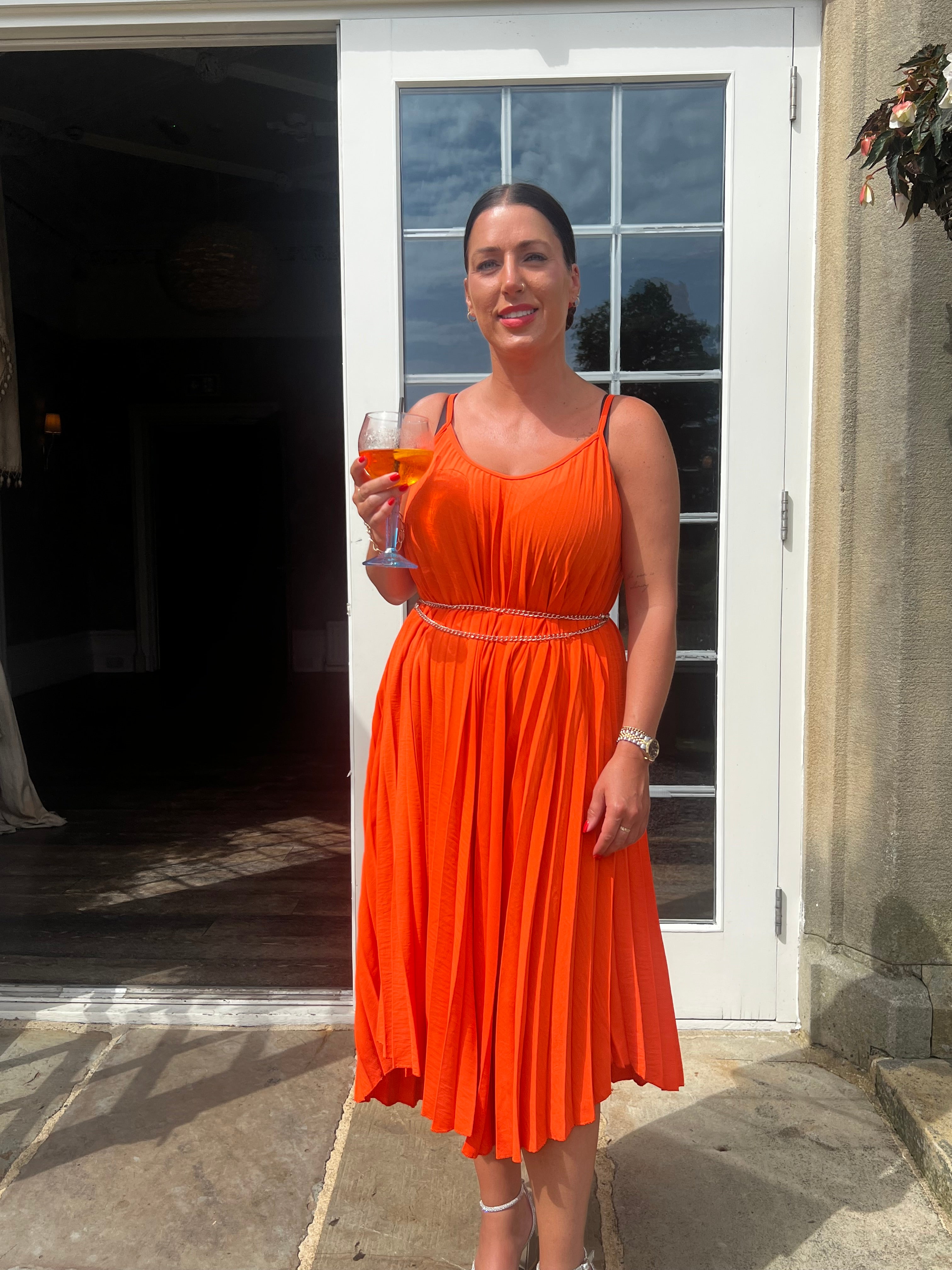 Pleated cami dress