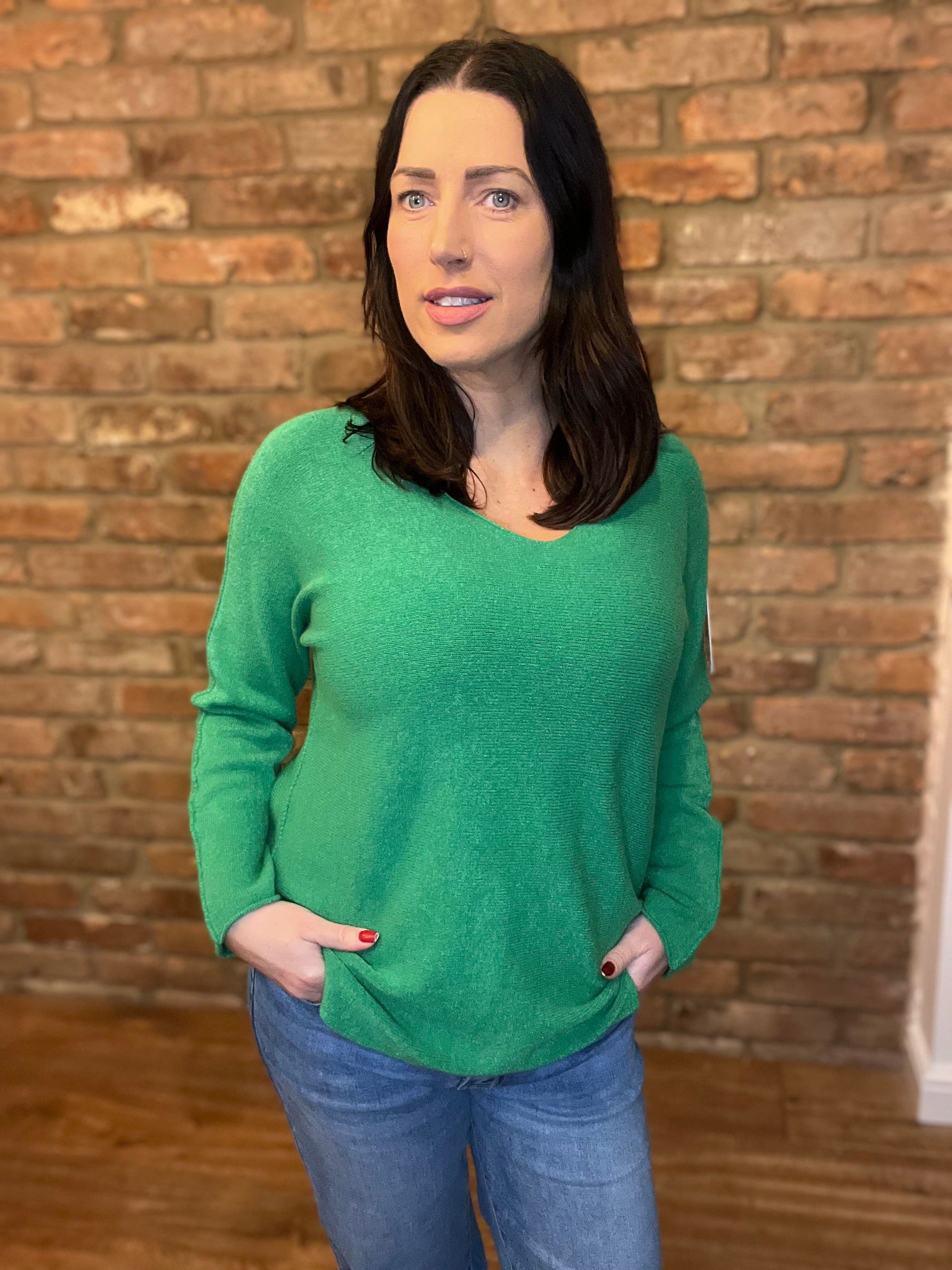 Fine knit batwing jumper