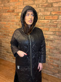 Black padded winter coat