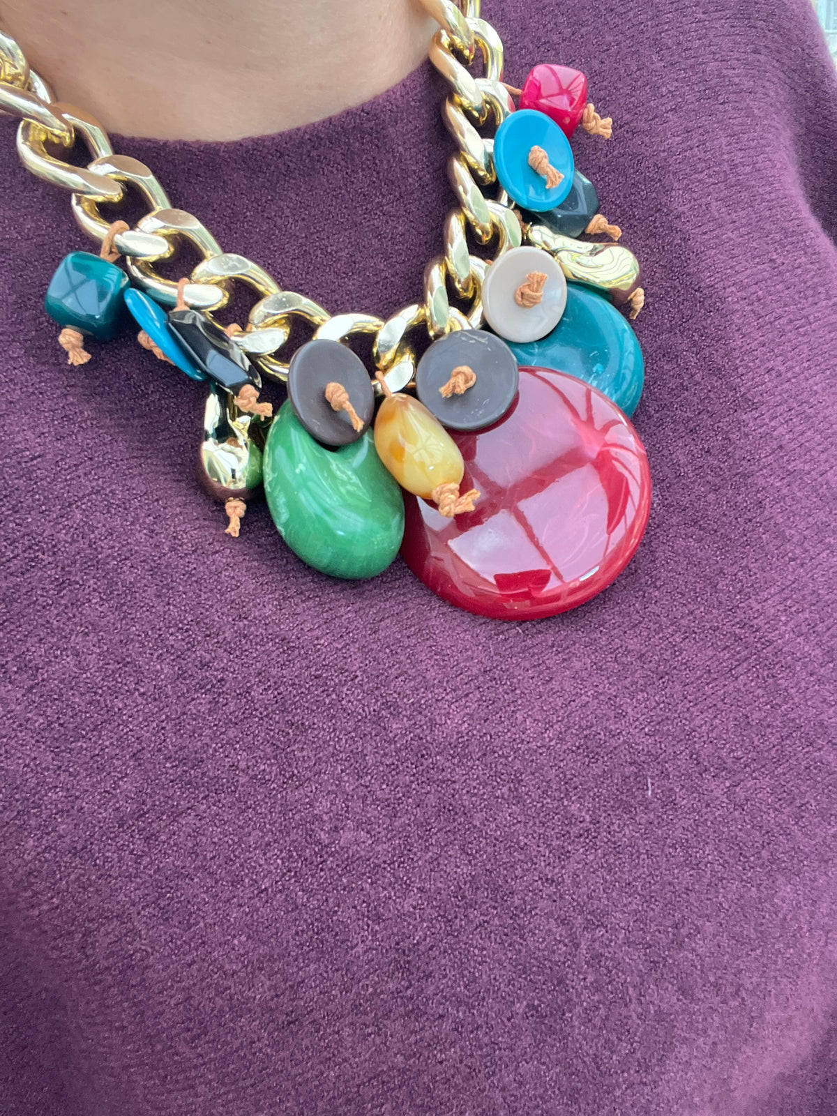 chunky multi coloured necklace