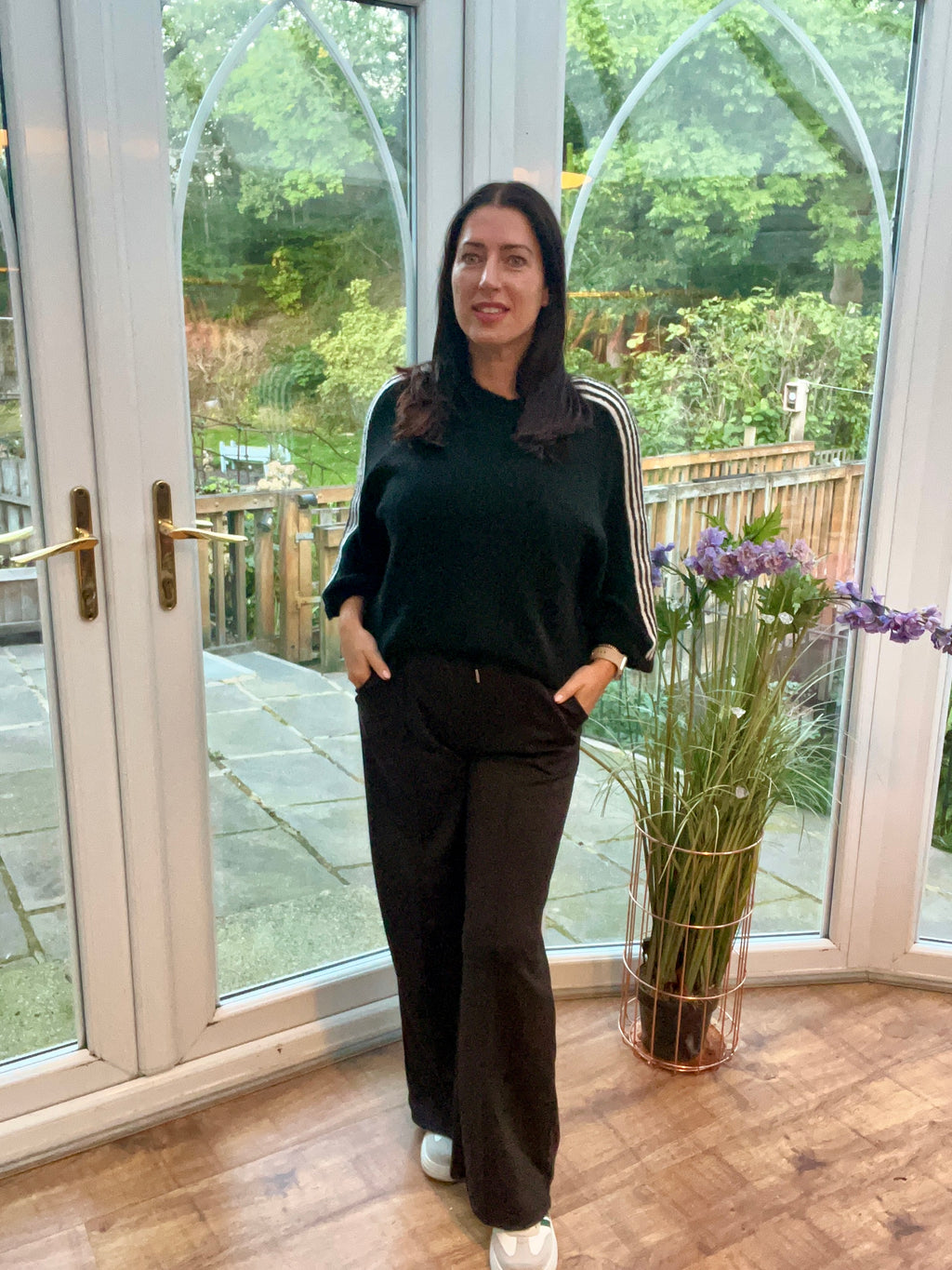 Black 3/4 sleeve jumper