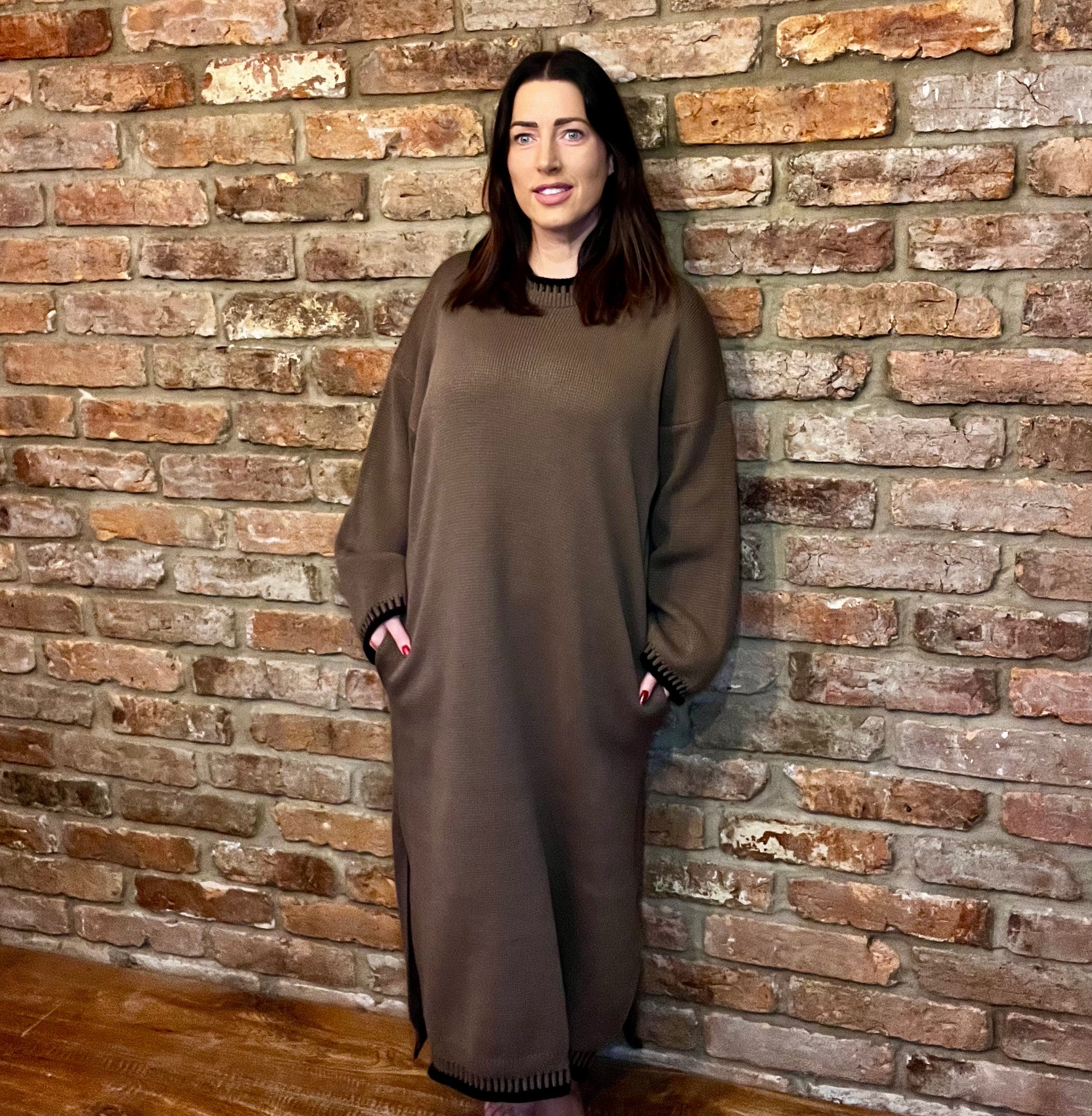 Jumper dress with pockets