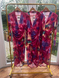 Pink wrap dress