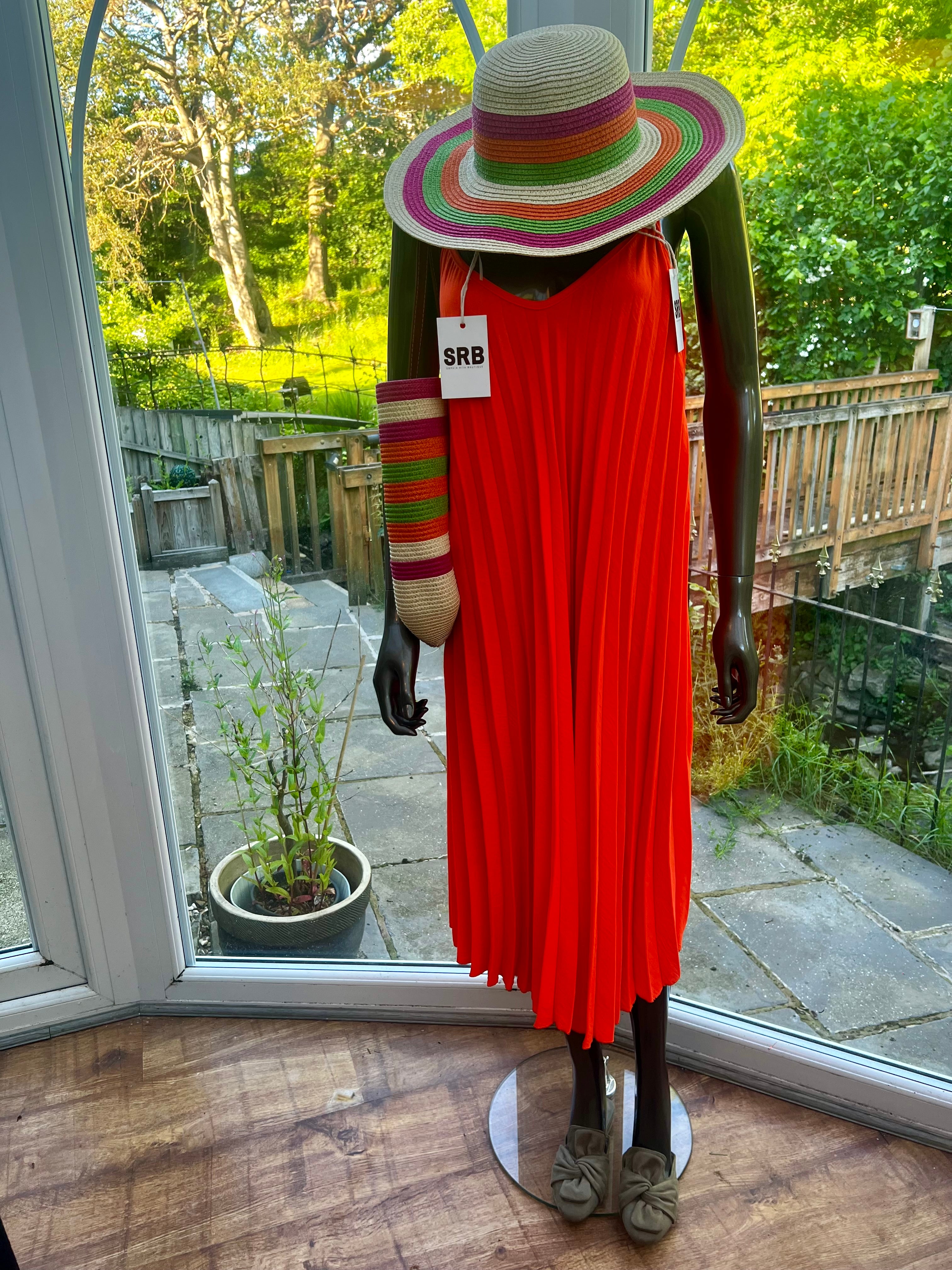 Orange cami dress