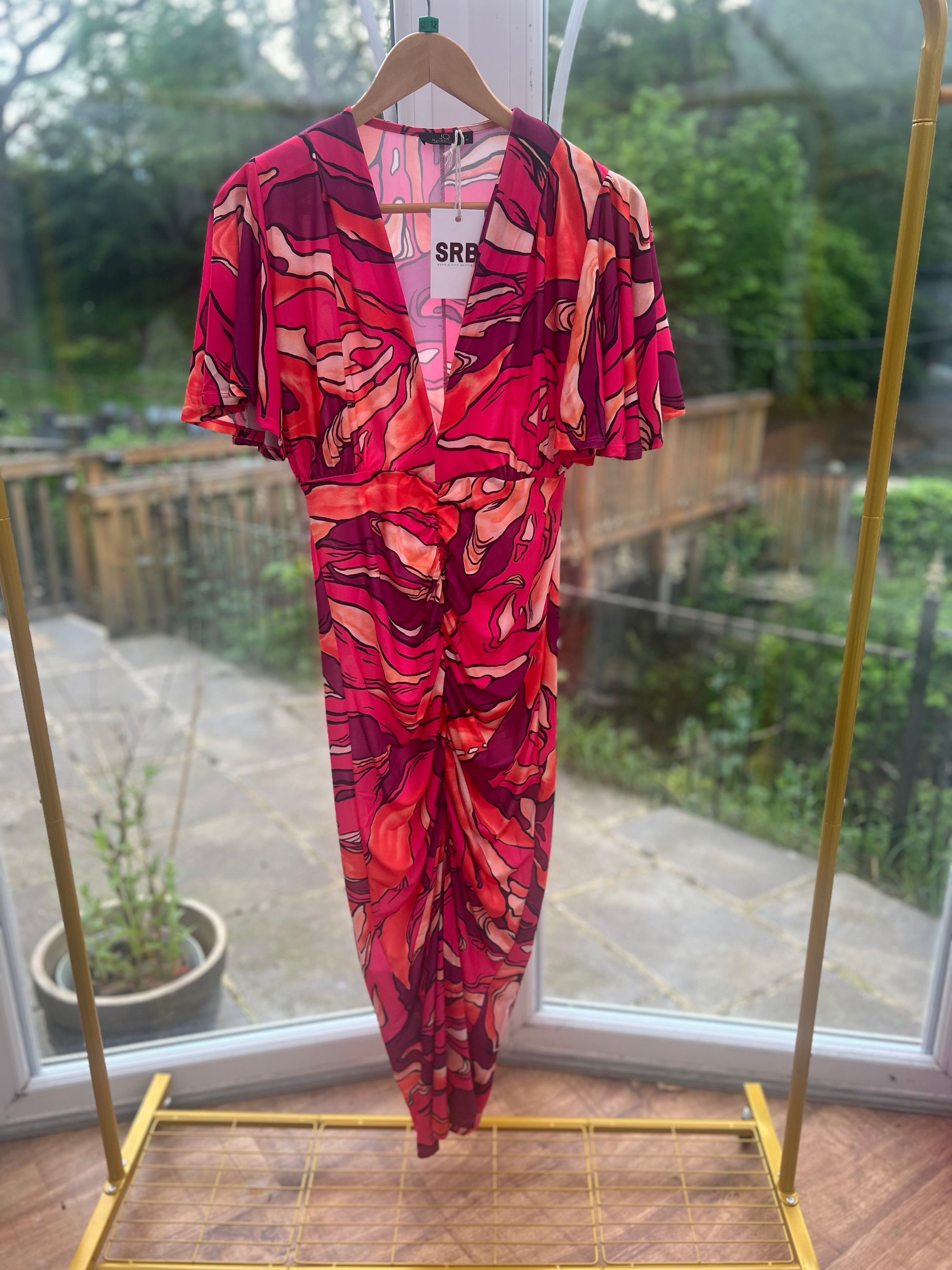 Pink and orange dress
