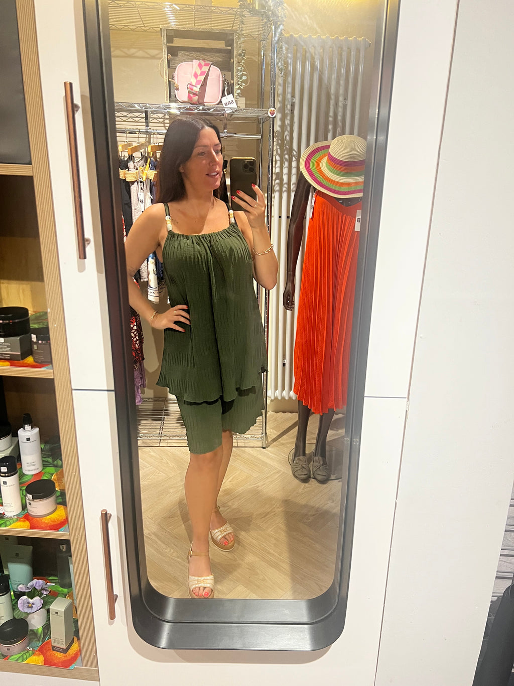 Pleated layered co-ord set
