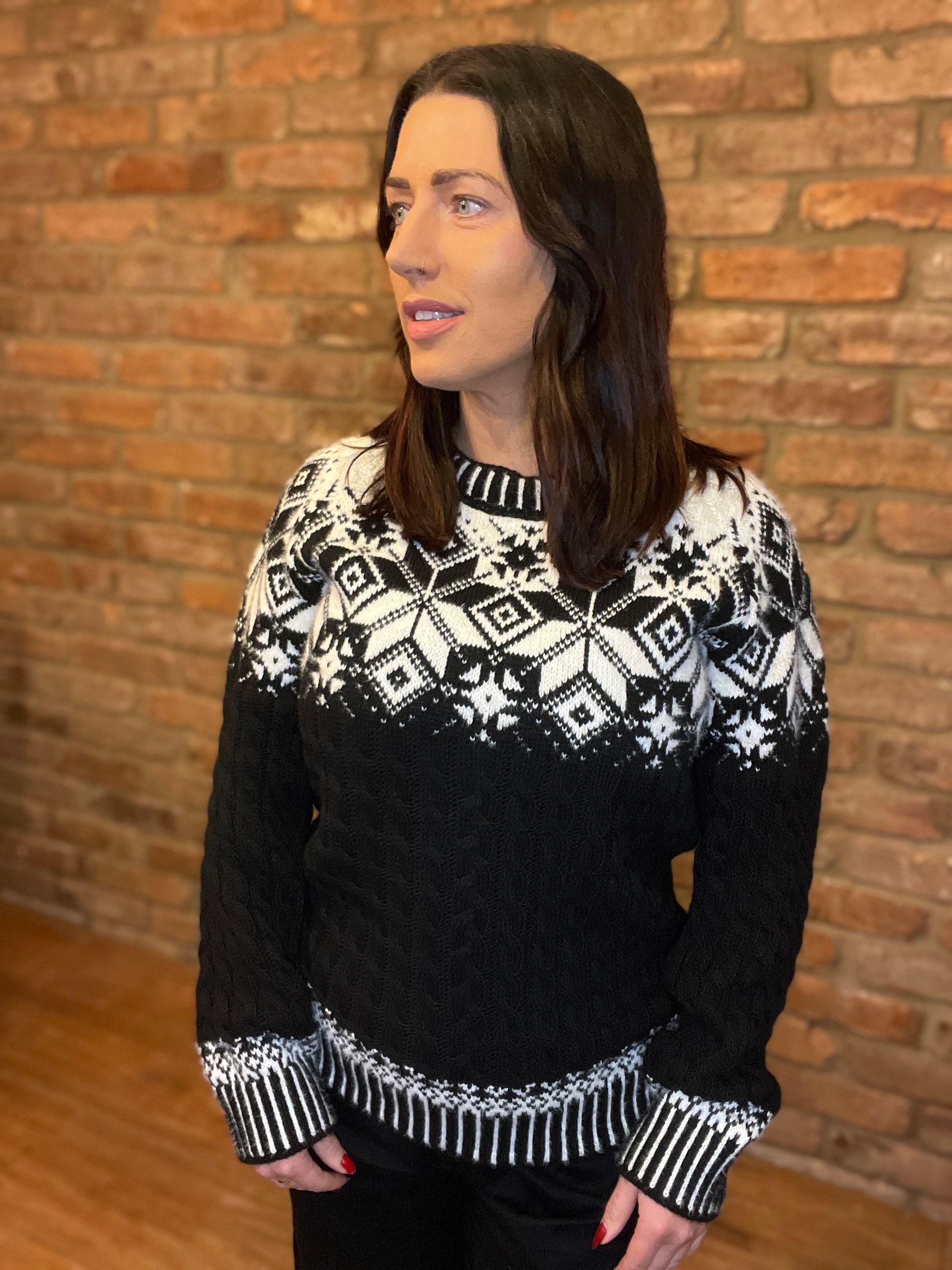 Black knitted jumper