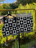 Crochet top and skirt set