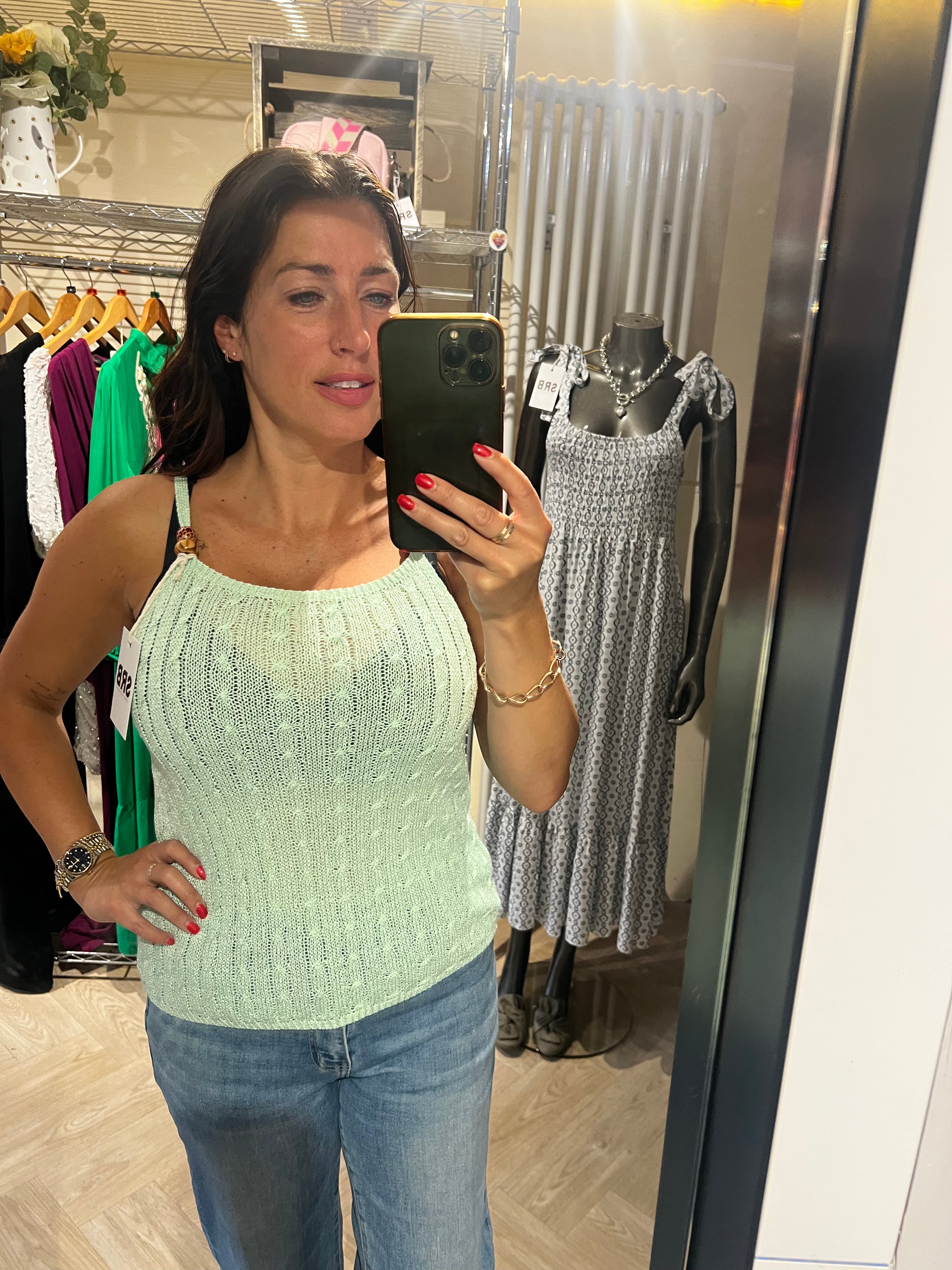 Crochet cami vests